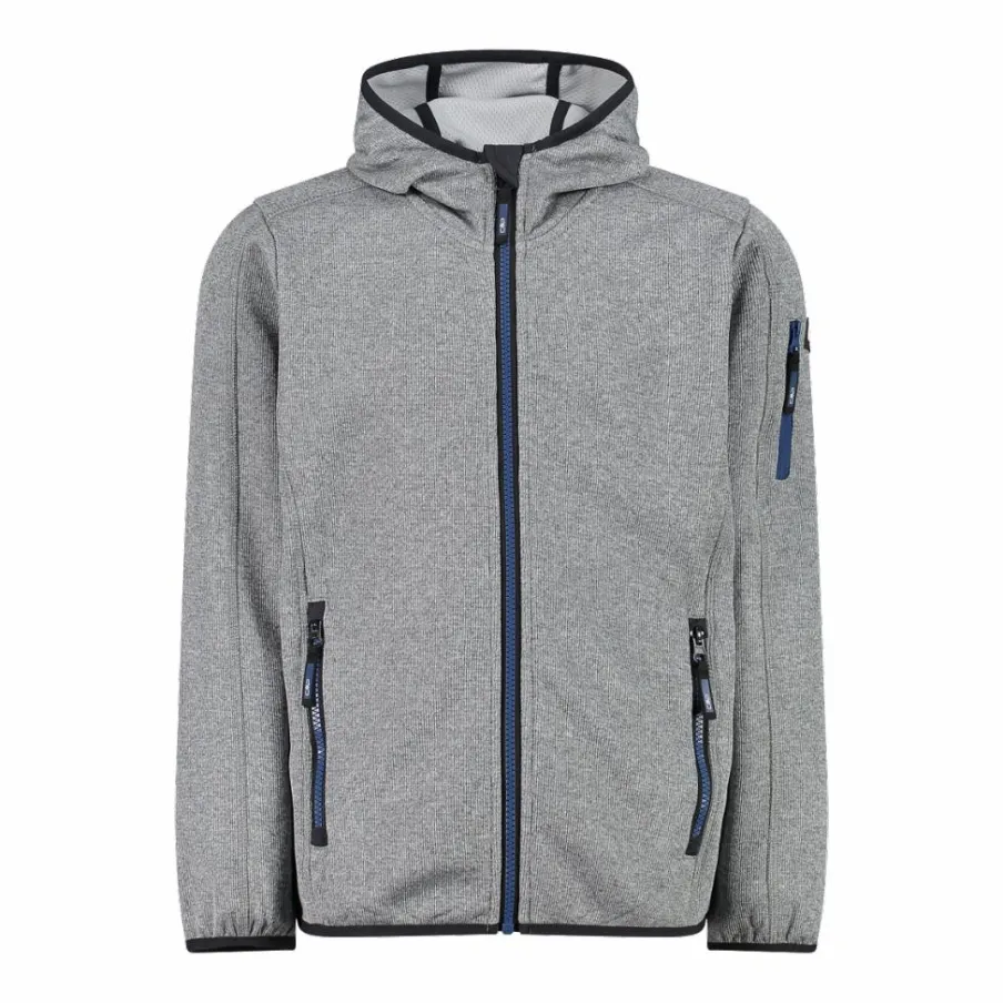 Bambino CMP Pile E Felpe^Felpa con cappuccio bambino in pile knit tech