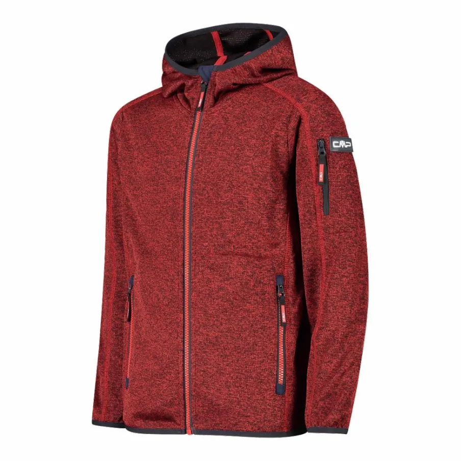 Bambino CMP Pile E Felpe^Felpa con cappuccio bambino in pile knit tech