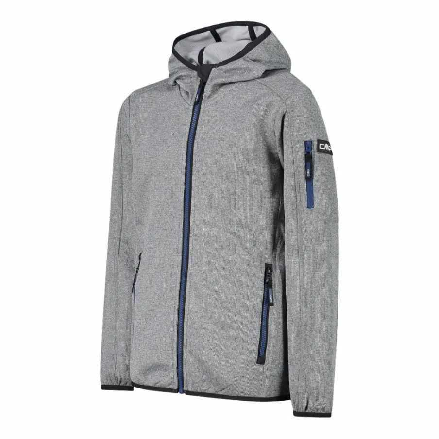 Bambino CMP Pile E Felpe^Felpa con cappuccio bambino in pile knit tech