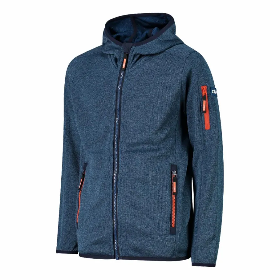 Bambino CMP Pile E Felpe^Felpa con cappuccio bambino in pile knit tech