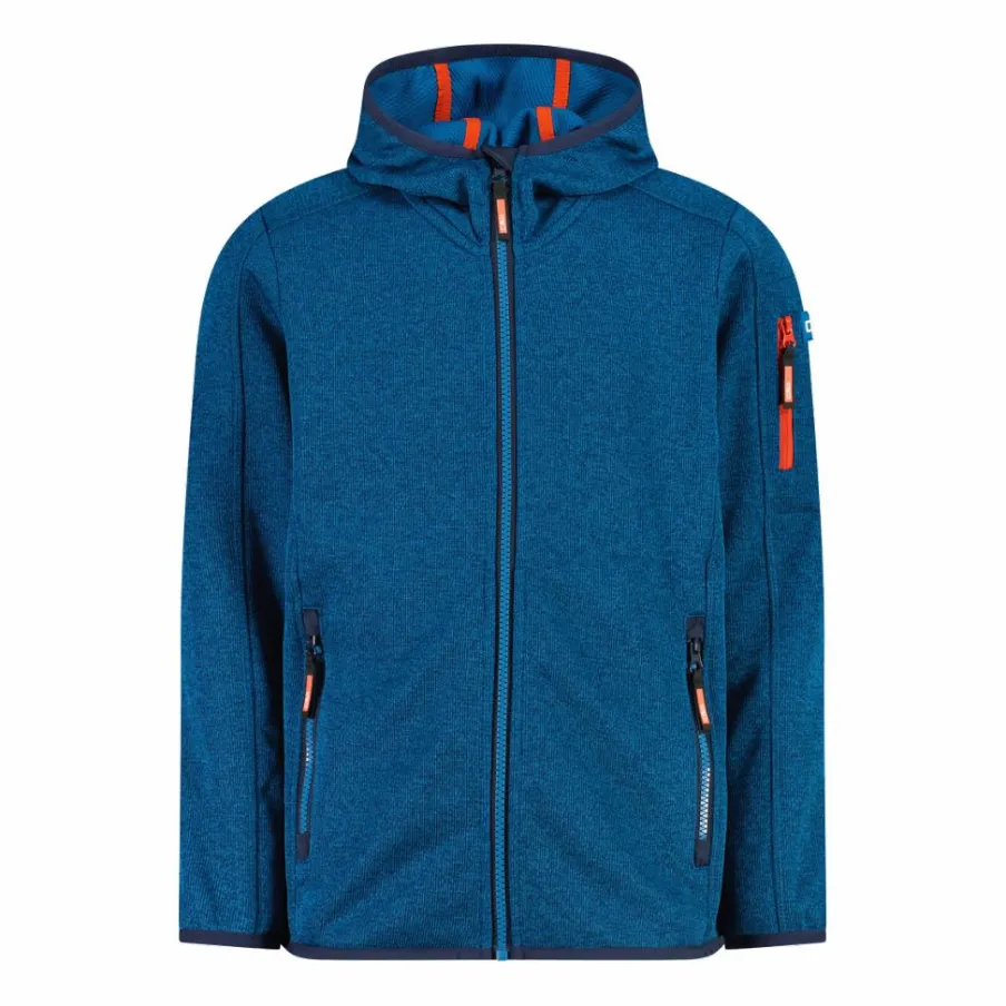 Bambino CMP Pile E Felpe^Felpa con cappuccio bambino in pile knit tech