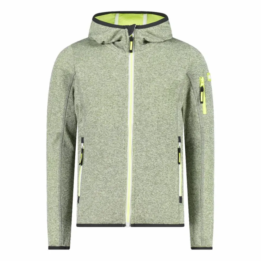 CMP Pile E Felpe^Felpa con cappuccio bambina in pile knit tech