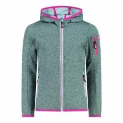 CMP Pile E Felpe^Felpa con cappuccio bambina in pile knit tech