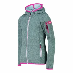 CMP Pile E Felpe^Felpa con cappuccio bambina in pile knit tech