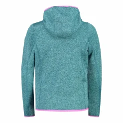 CMP Pile E Felpe^Felpa con cappuccio bambina in pile knit tech