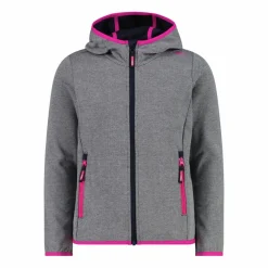 CMP Pile E Felpe^Felpa con cappuccio bambina in pile knit tech