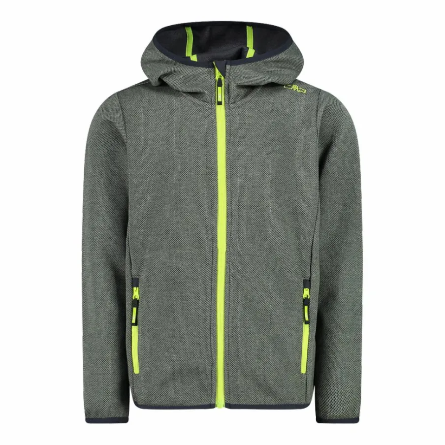 Bambino CMP Pile E Felpe^Felpa con cappuccio bambino in pile knit tech