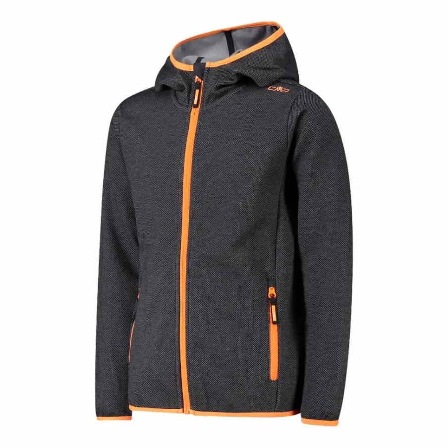 Bambino CMP Pile E Felpe^Felpa con cappuccio bambino in pile knit tech