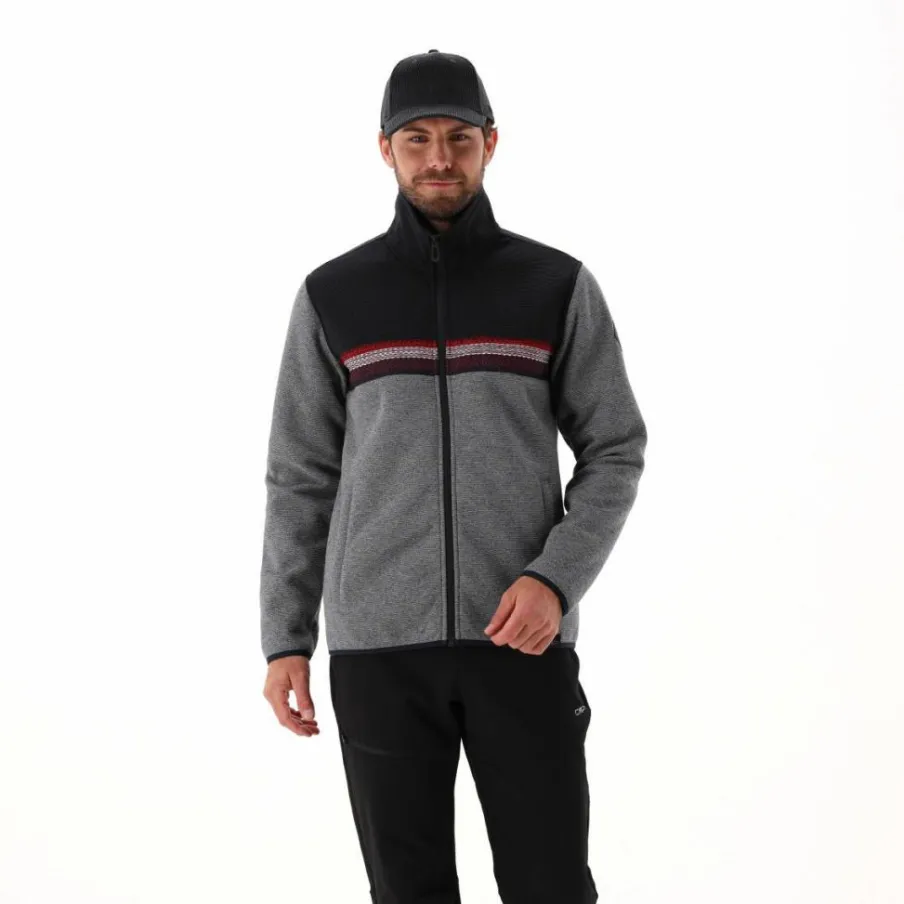 Uomo CMP Maglioni E Felpe^Felpa con zip da uomo in pile Knit Tech