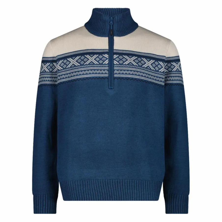 Uomo CMP Maglioni E Felpe^Felpa da uomo a mezza zip in Wooltech