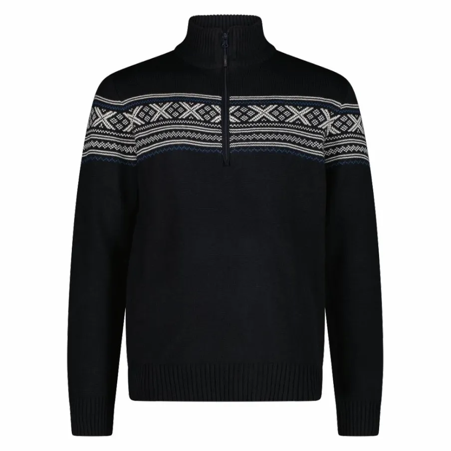 Uomo CMP Maglioni E Felpe^Felpa da uomo a mezza zip in Wooltech