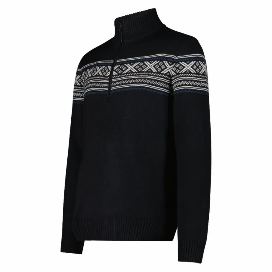 Uomo CMP Maglioni E Felpe^Felpa da uomo a mezza zip in Wooltech