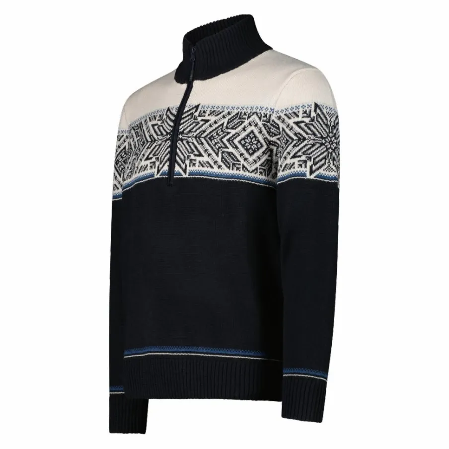 Uomo CMP Maglioni E Felpe^Felpa da uomo a mezza zip in Wooltech