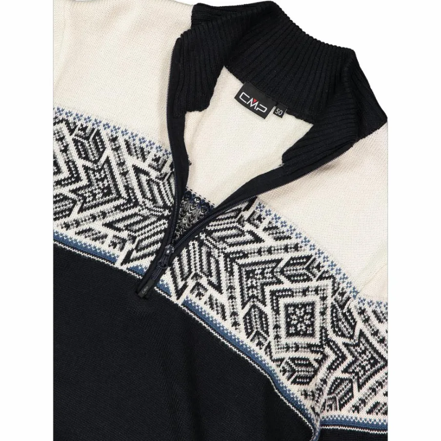 Uomo CMP Maglioni E Felpe^Felpa da uomo a mezza zip in Wooltech