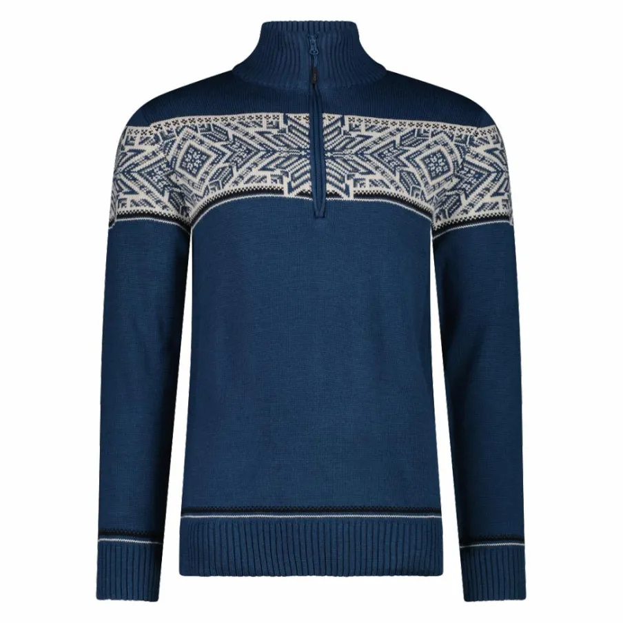 Uomo CMP Maglioni E Felpe^Felpa da uomo a mezza zip in Wooltech