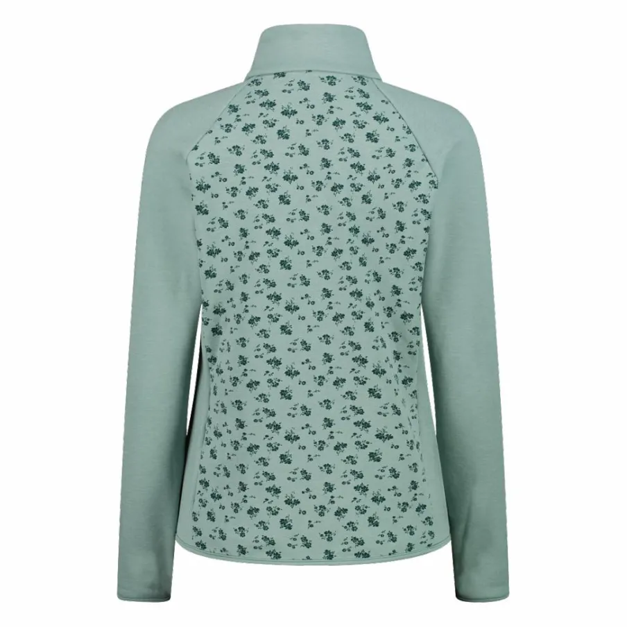 Donna CMP Pile^Felpa in pile da Donna in Stretch Performance stampata con Dettagli Melange