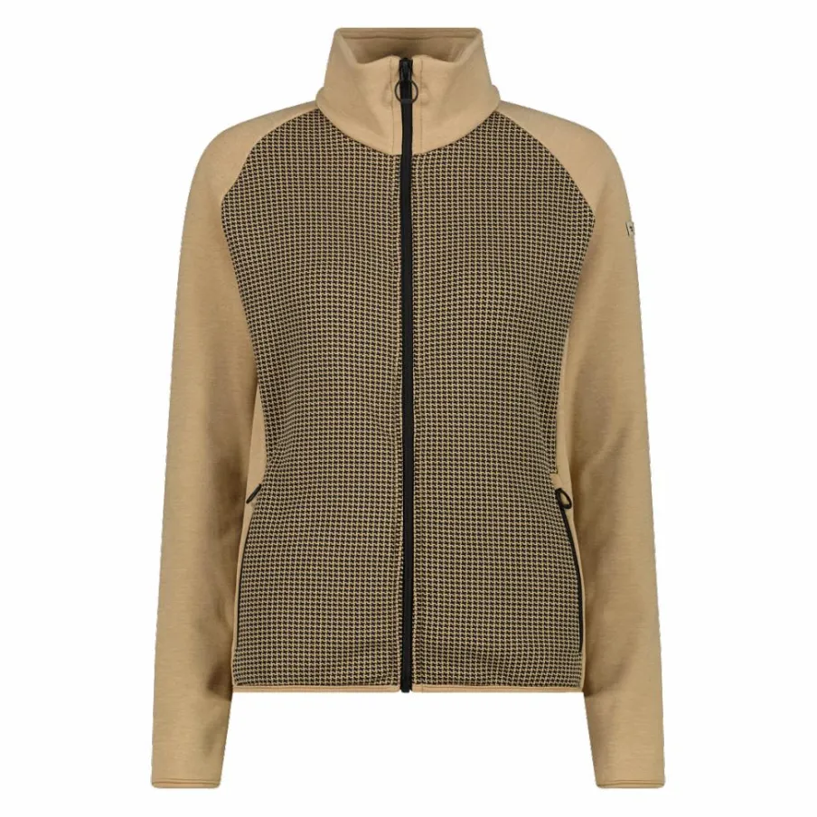 Donna CMP Pile^Felpa in pile da Donna in Stretch Performance stampata con Dettagli Melange