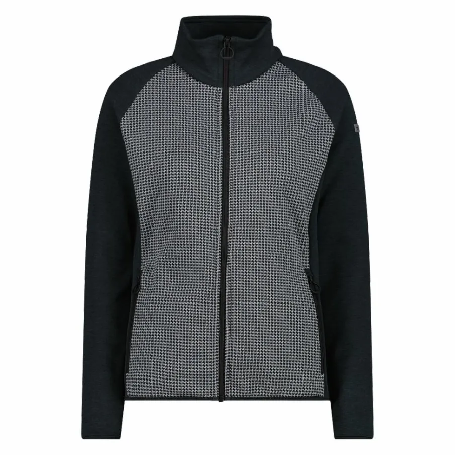 Donna CMP Pile^Felpa in pile da Donna in Stretch Performance stampata con Dettagli Melange