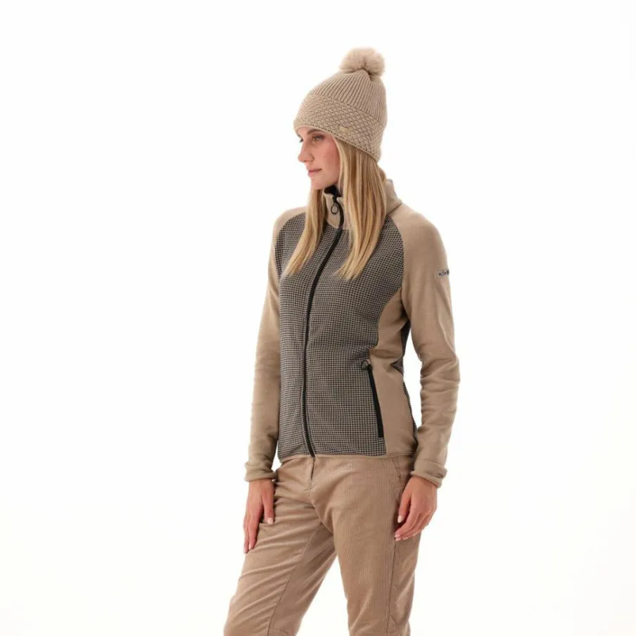 Donna CMP Pile^Felpa in pile da Donna in Stretch Performance stampata con Dettagli Melange