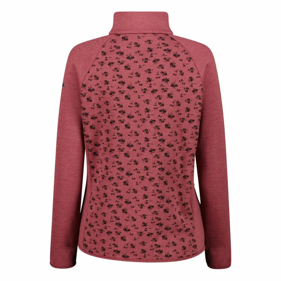 Donna CMP Pile^Felpa in pile da Donna in Stretch Performance stampata con Dettagli Melange