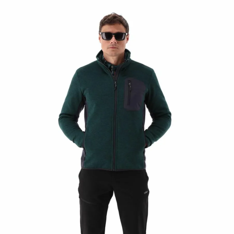 Uomo CMP Pile^Felpa in pile da uomo in knit tech