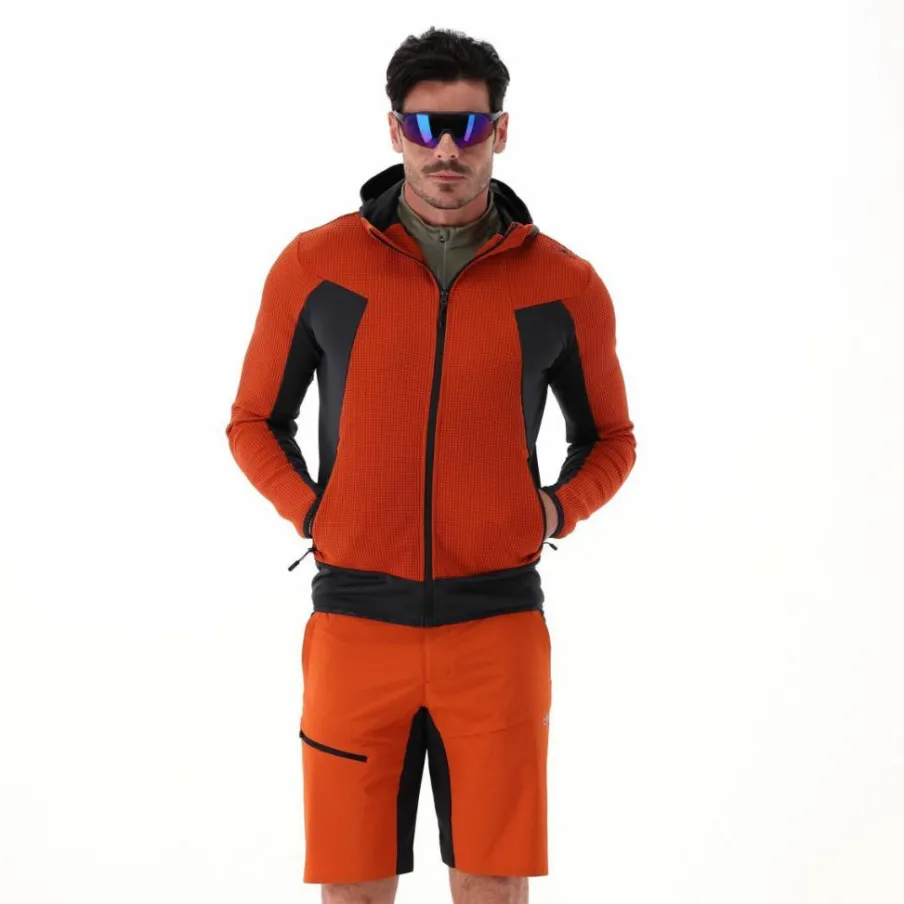 Uomo CMP Pile^Felpa Unlimitech Grid Tech stretch con cappuccio da Uomo