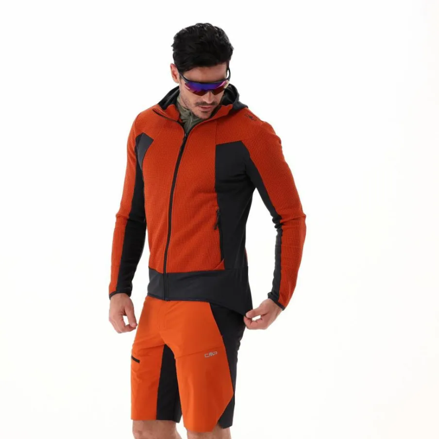 Uomo CMP Pile^Felpa Unlimitech Grid Tech stretch con cappuccio da Uomo