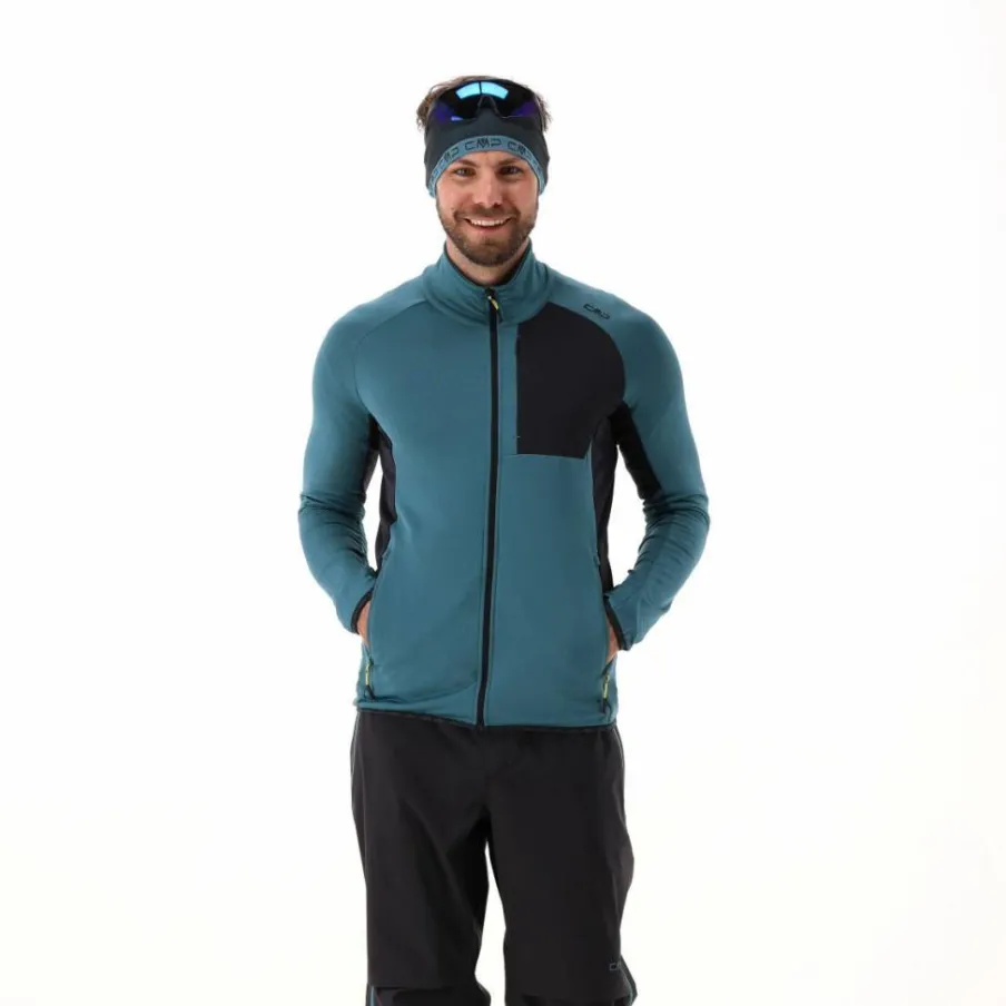 Uomo CMP Pile^Giacca con zip in pile Merino da uomo Unlimitech