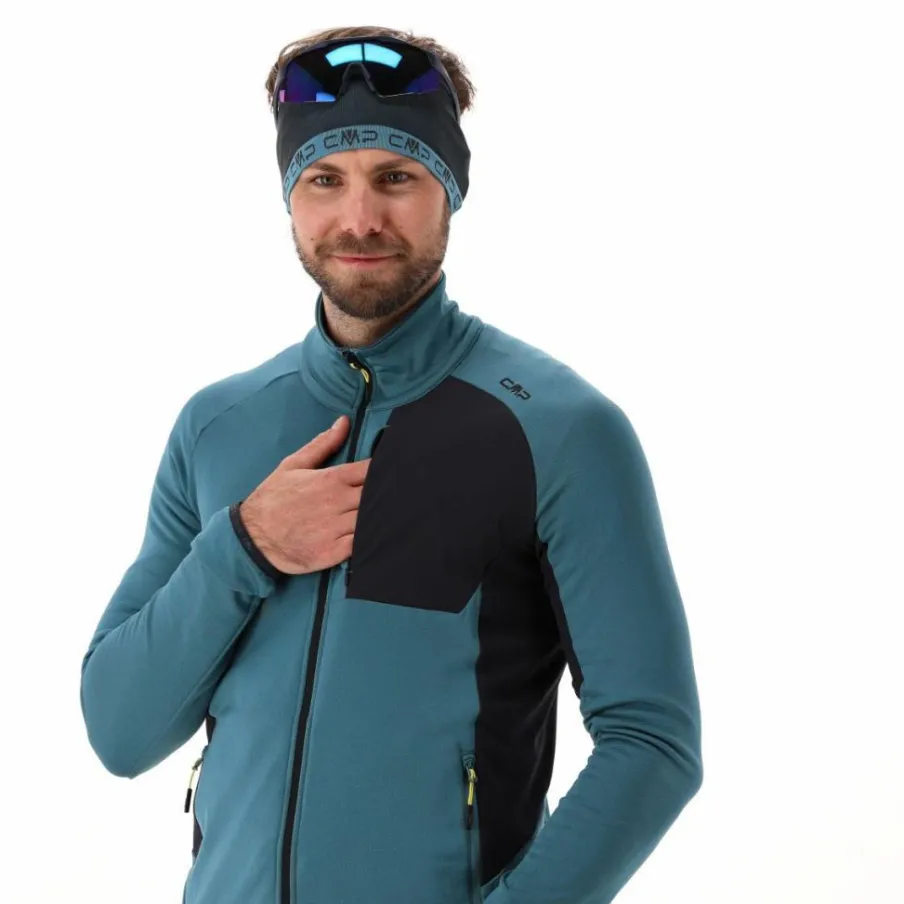 Uomo CMP Pile^Giacca con zip in pile Merino da uomo Unlimitech