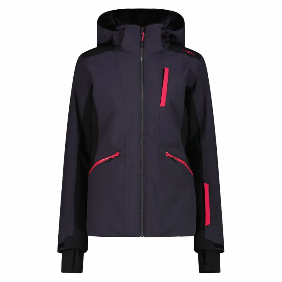 Donna CMP Giacche Invernali|Giacche Sci^Giacca da sci da donna in 4-way stretch con cappuccio staccabile