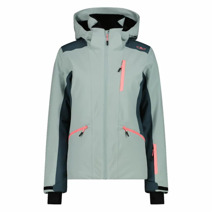 Donna CMP Giacche Invernali|Giacche Sci^Giacca da sci da donna in 4-way stretch con cappuccio staccabile