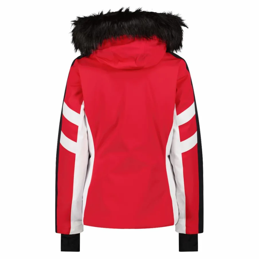 Donna CMP Giacche Sci|Giacche Invernali^Giacca da sci in twill con cappuccio staccabile con bordo in ecopelliccia da donna