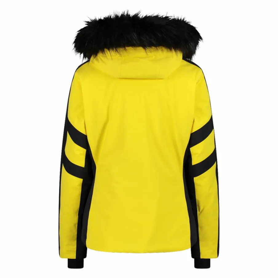 Donna CMP Giacche Sci|Giacche Invernali^Giacca da sci in twill con cappuccio staccabile con bordo in ecopelliccia da donna