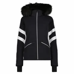 Donna CMP Giacche Sci|Giacche Invernali^Giacca da sci in twill con cappuccio staccabile con bordo in ecopelliccia da donna