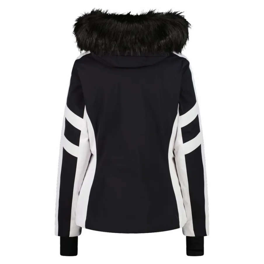 Donna CMP Giacche Sci|Giacche Invernali^Giacca da sci in twill con cappuccio staccabile con bordo in ecopelliccia da donna