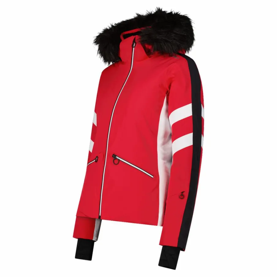 Donna CMP Giacche Sci|Giacche Invernali^Giacca da sci in twill con cappuccio staccabile con bordo in ecopelliccia da donna