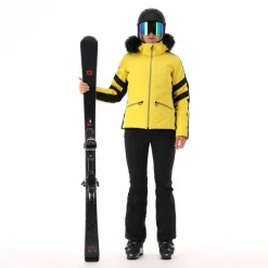 Donna CMP Giacche Sci|Giacche Invernali^Giacca da sci in twill con cappuccio staccabile con bordo in ecopelliccia da donna