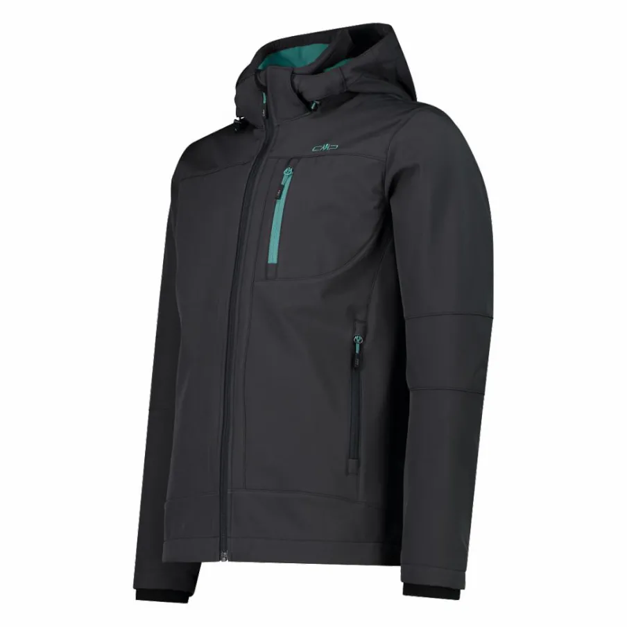 Uomo CMP Giacche Trekking|Giacche Softshell^Giacca da uomo in Softshell con cappuccio staccabile