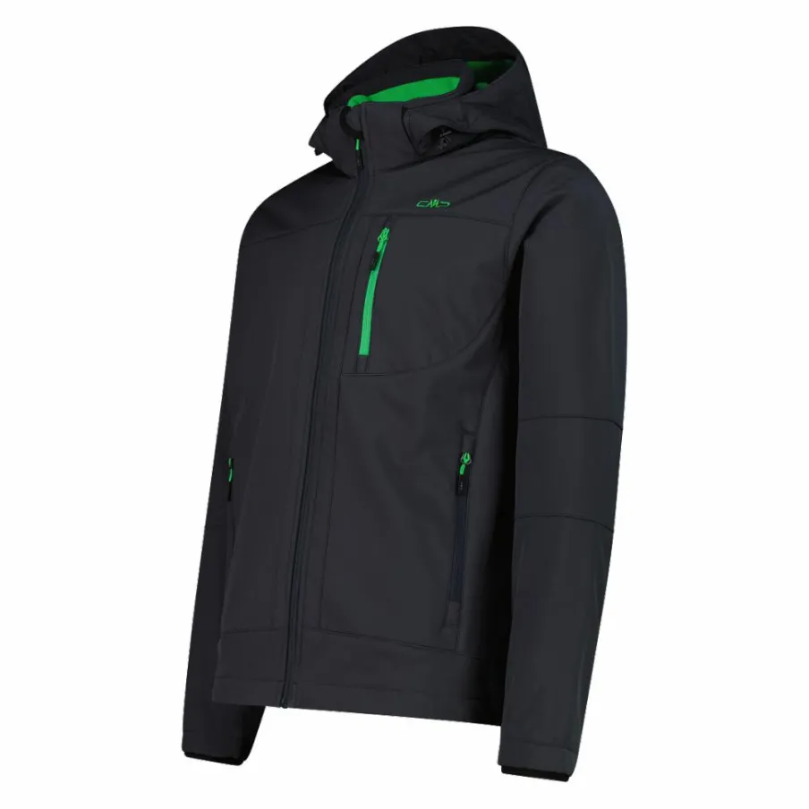Uomo CMP Giacche Trekking|Giacche Softshell^Giacca da uomo in Softshell con cappuccio staccabile
