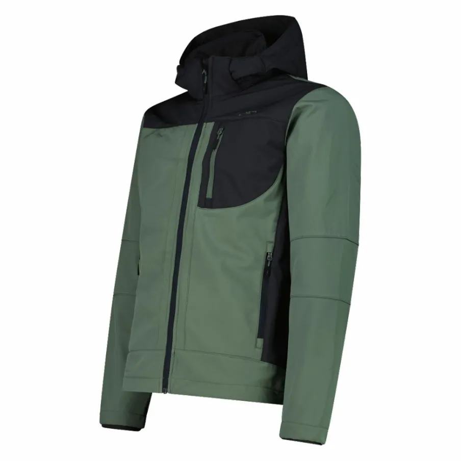 Uomo CMP Giacche Trekking|Giacche Softshell^Giacca da uomo in Softshell con cappuccio staccabile