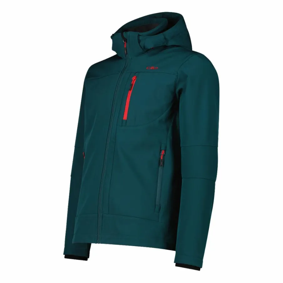 Uomo CMP Giacche Trekking|Giacche Softshell^Giacca da uomo in Softshell con cappuccio staccabile