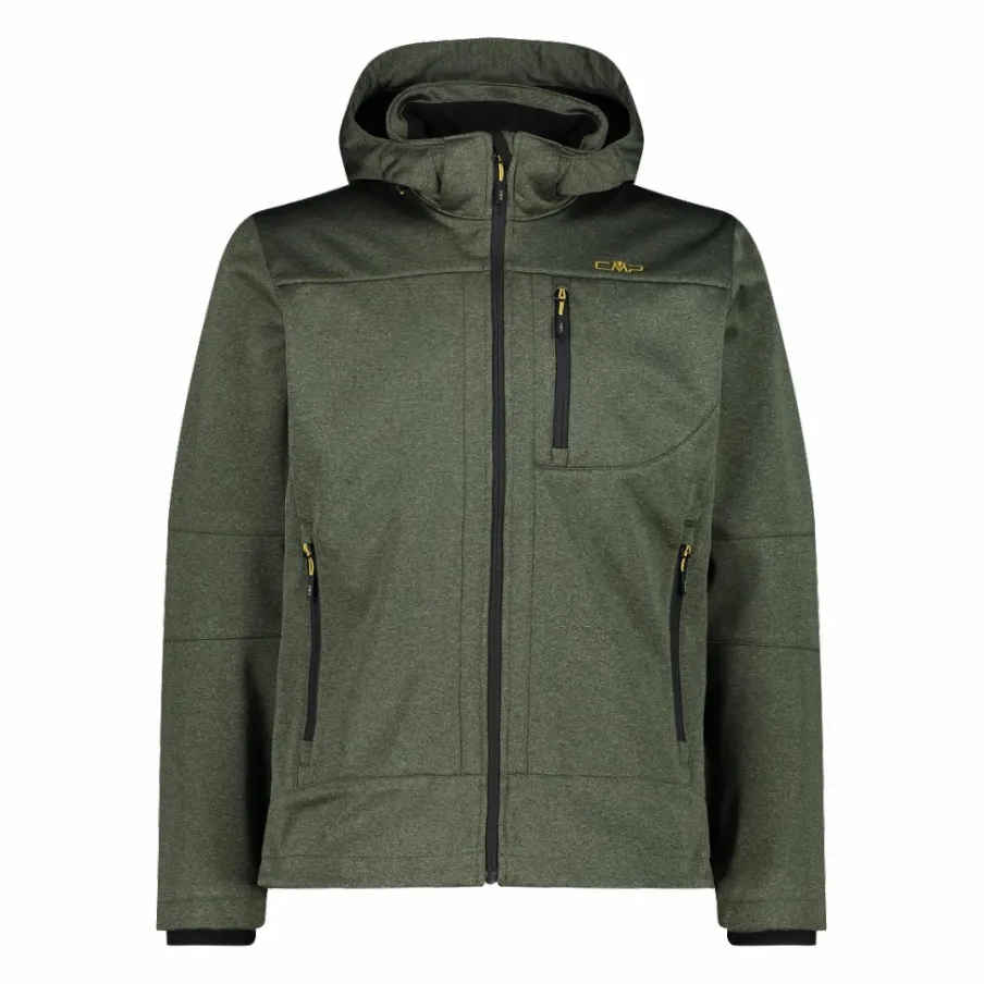 Uomo CMP Giacche Trekking|Giacche Softshell^Giacca da uomo in Softshell melange con cappuccio staccabile