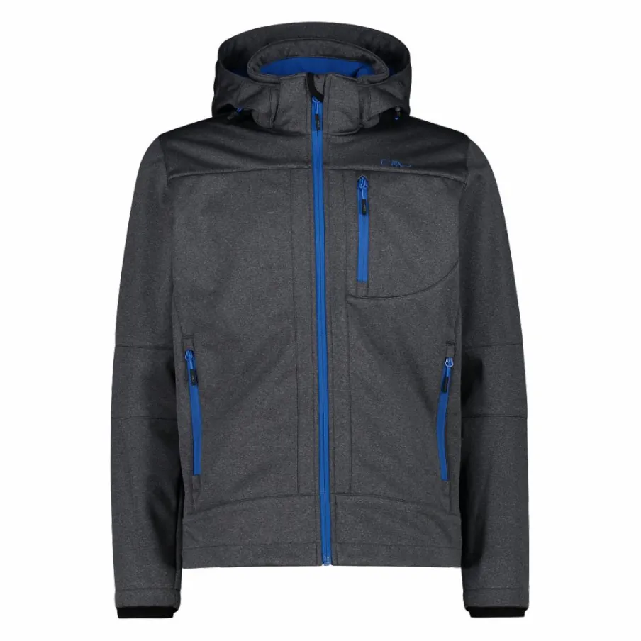 Uomo CMP Giacche Trekking|Giacche Softshell^Giacca da uomo in Softshell melange con cappuccio staccabile