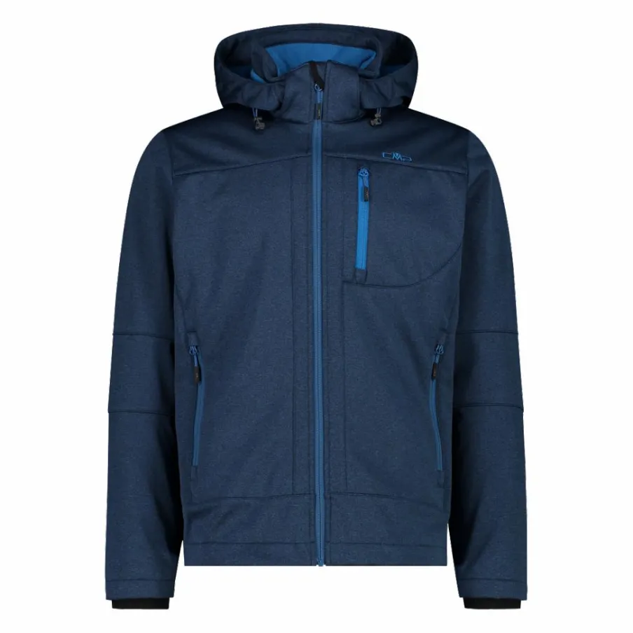 Uomo CMP Giacche Trekking|Giacche Softshell^Giacca da uomo in Softshell melange con cappuccio staccabile