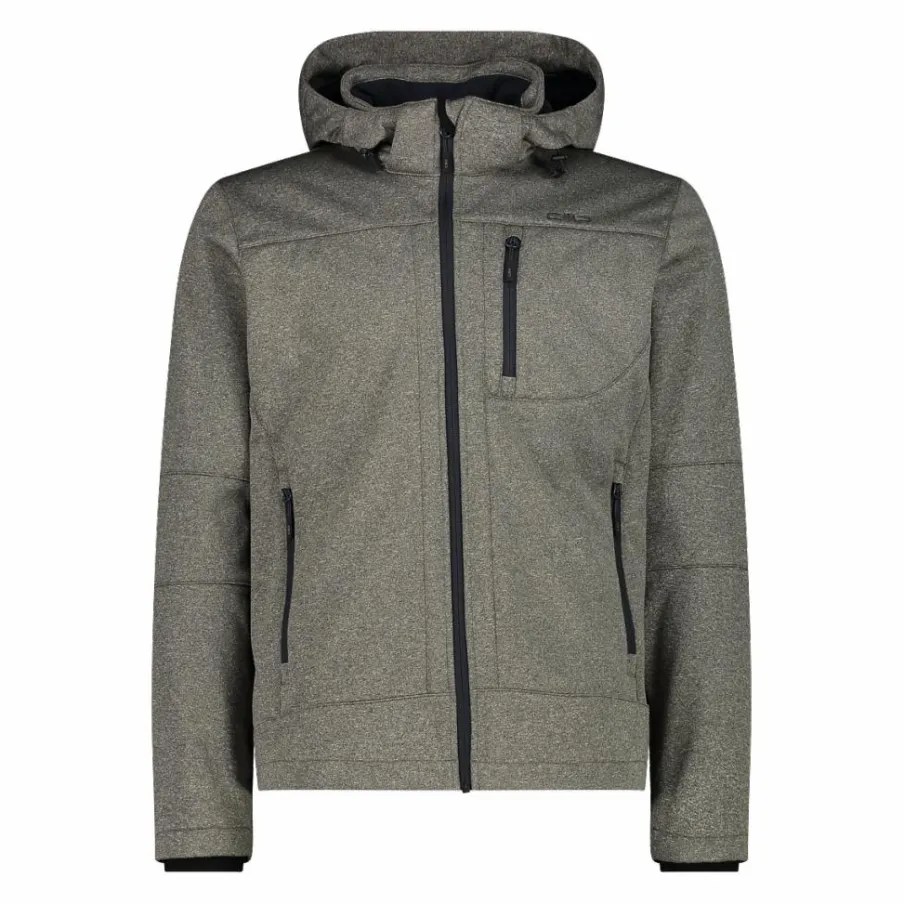 Uomo CMP Giacche Trekking|Giacche Softshell^Giacca da uomo in Softshell melange con cappuccio staccabile