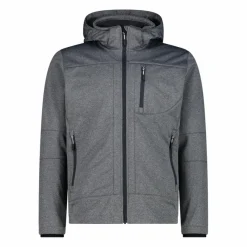 Uomo CMP Giacche Trekking|Giacche Softshell^Giacca da uomo in Softshell melange con cappuccio staccabile