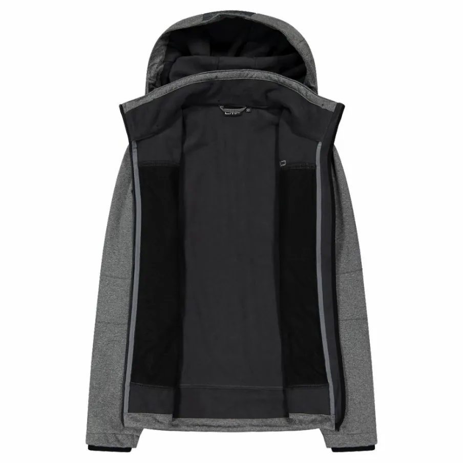 Uomo CMP Giacche Trekking|Giacche Softshell^Giacca da uomo in Softshell melange con cappuccio staccabile