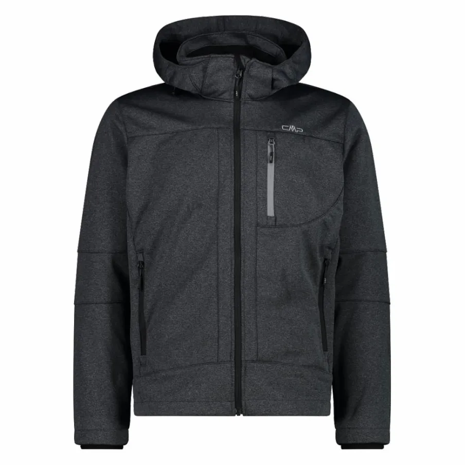 Uomo CMP Giacche Trekking|Giacche Softshell^Giacca da uomo in Softshell melange con cappuccio staccabile