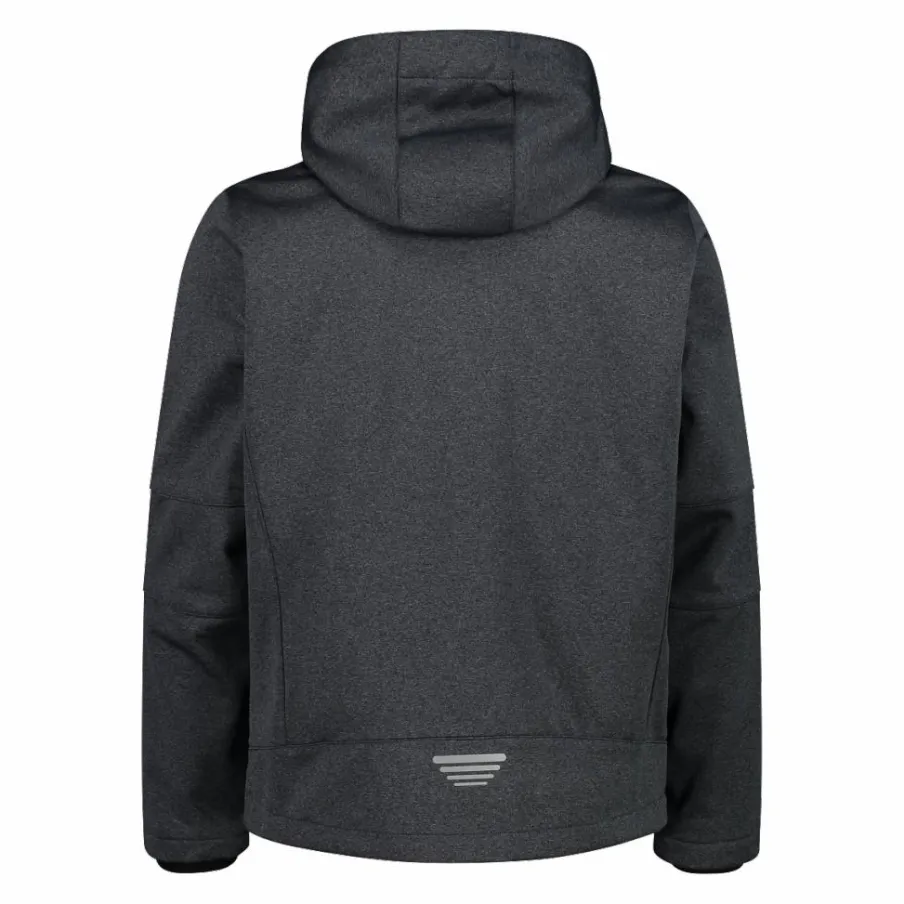 Uomo CMP Giacche Trekking|Giacche Softshell^Giacca da uomo in Softshell melange con cappuccio staccabile