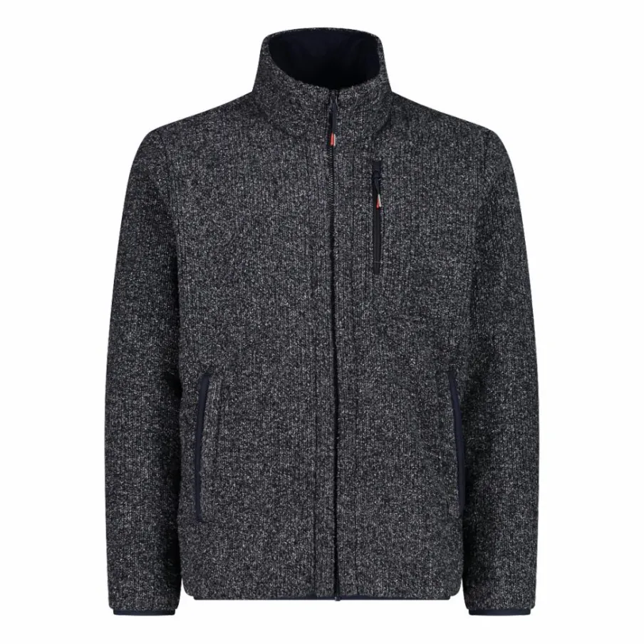 Uomo CMP Maglioni E Felpe^Giacca da uomo rivestita in pile mélange in poliestere riciclato